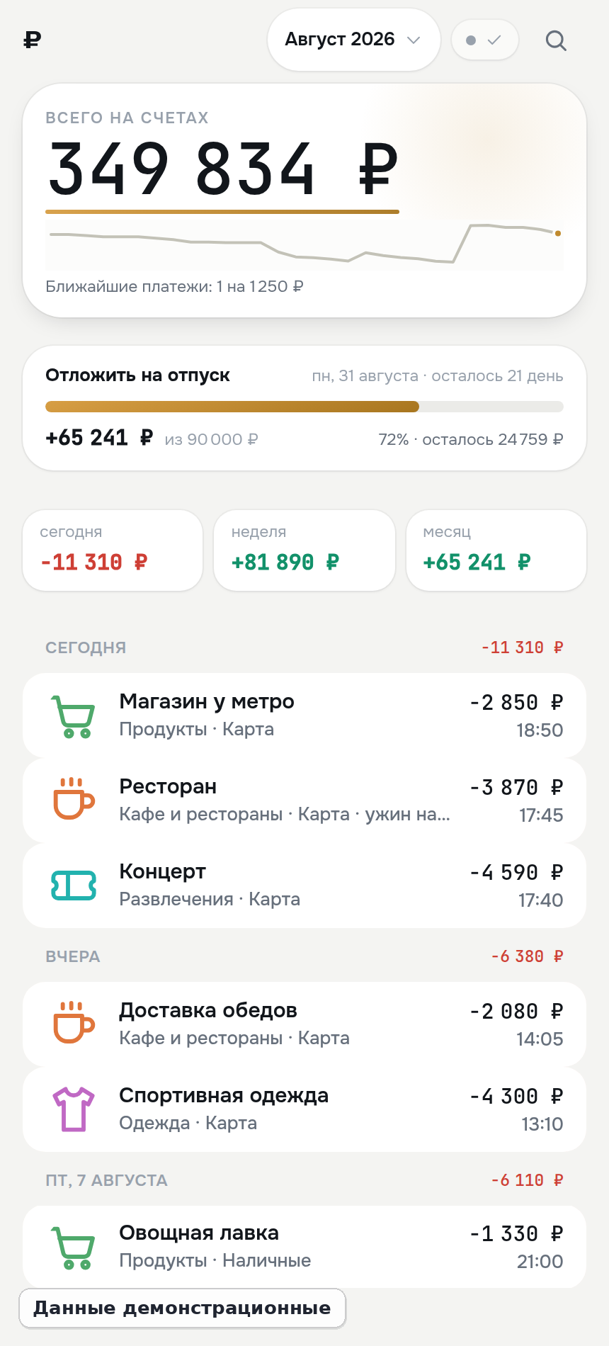 Приложение учёта личных финансов «Мой бюджет»